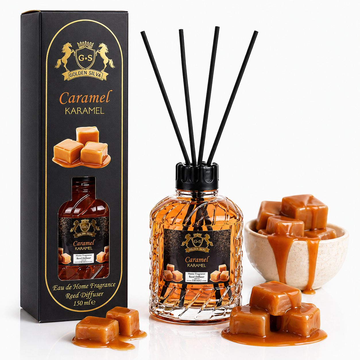 Caramel home fragrance by Golden Silva 150ml
